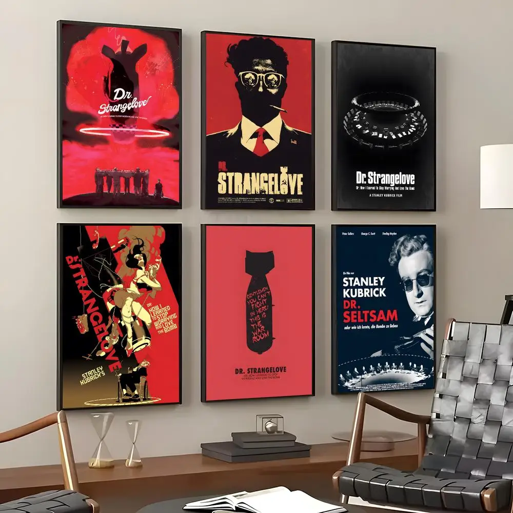 Movie Dr. Strangelove Poster Self-Adhesive Waterproof Wall Stickers, Coffee Bar Home Wall Decor