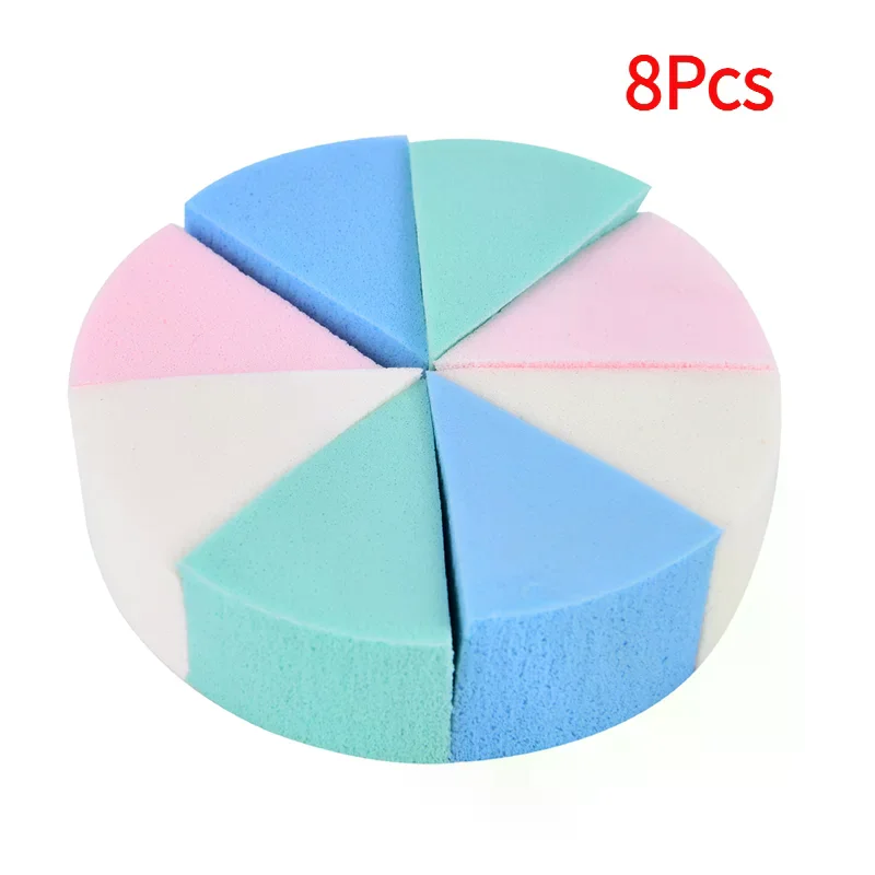 /Kuz/Triangle Shaped Soft Magic Face Cleaning Cosmetic Puff Wash Face Makeup 8pcs