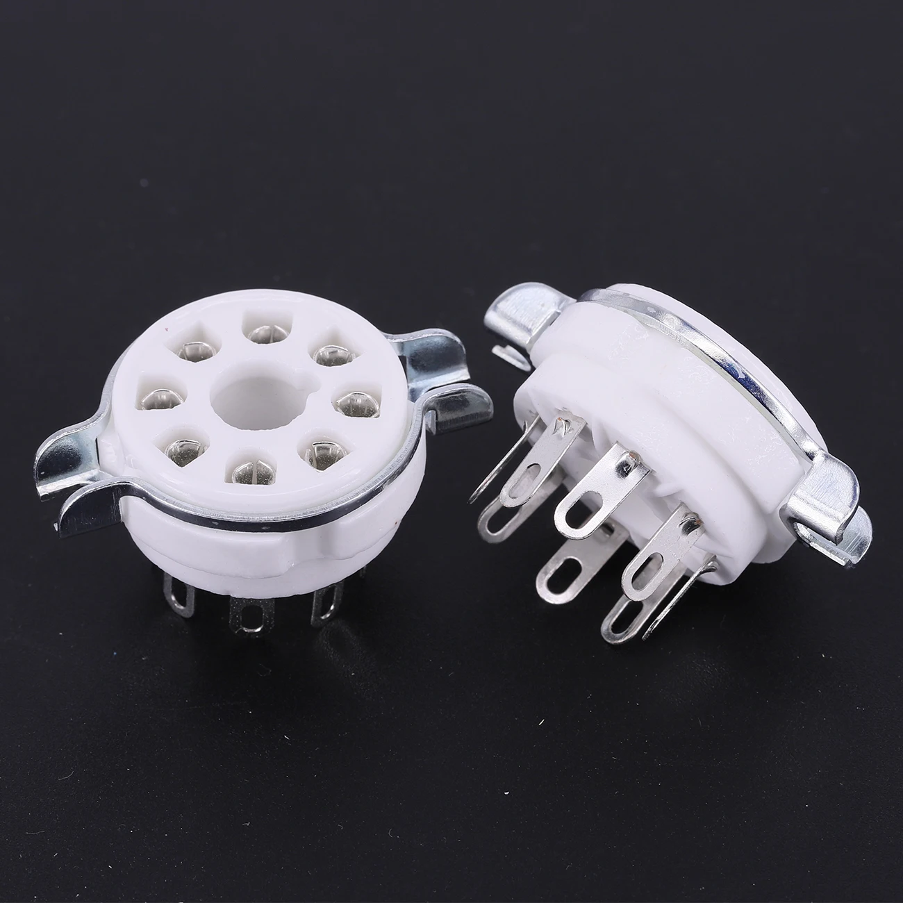 1PC 8Pin Tube Socket Ceramic Valve Base Chassis Mount For KT88 EL34 6L6 6V6 5AR4 6550 6CA7 KT66 6SL7 6SN7 Tube Audio HIFI DIY