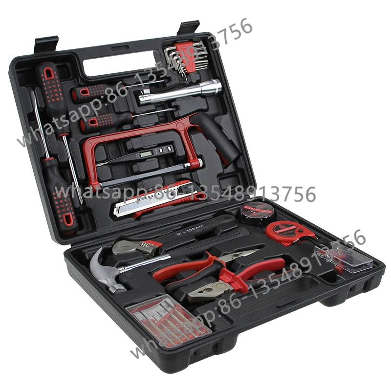 Car manual combination household tool set, car flashlight maintenance toolbox set