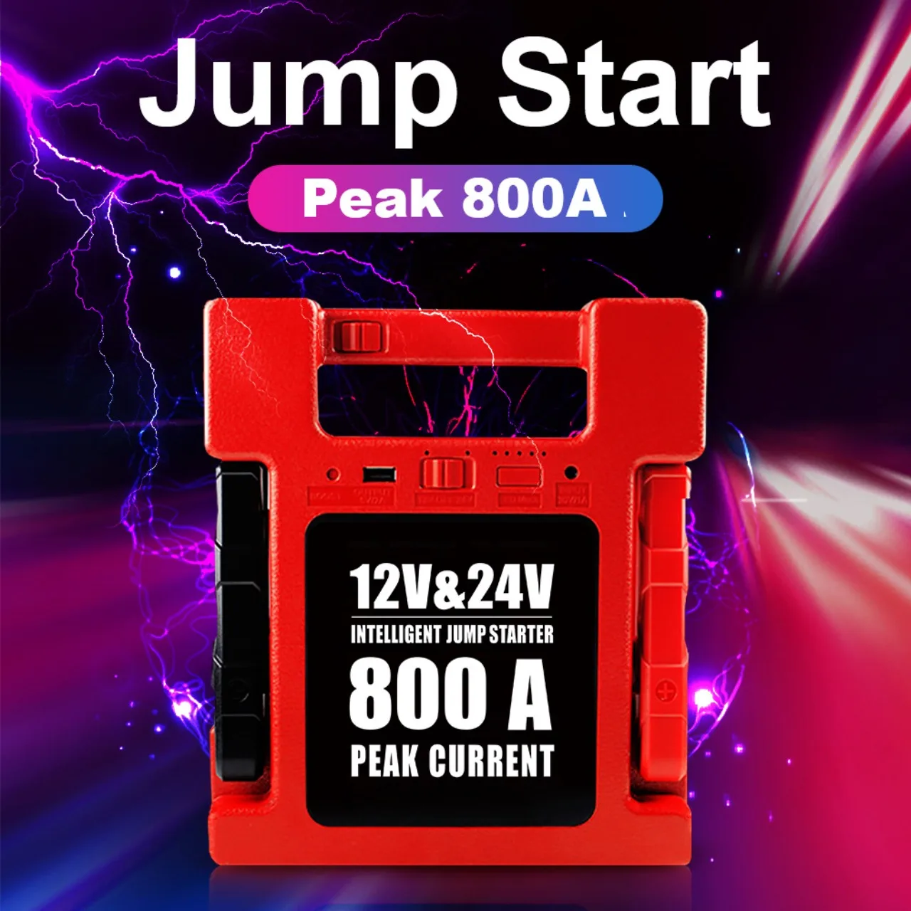 Car Jump Starter Emergency Power Source 12V 24V Universal For Diesel Vehicles Heavy Duty Truck Battery Booster