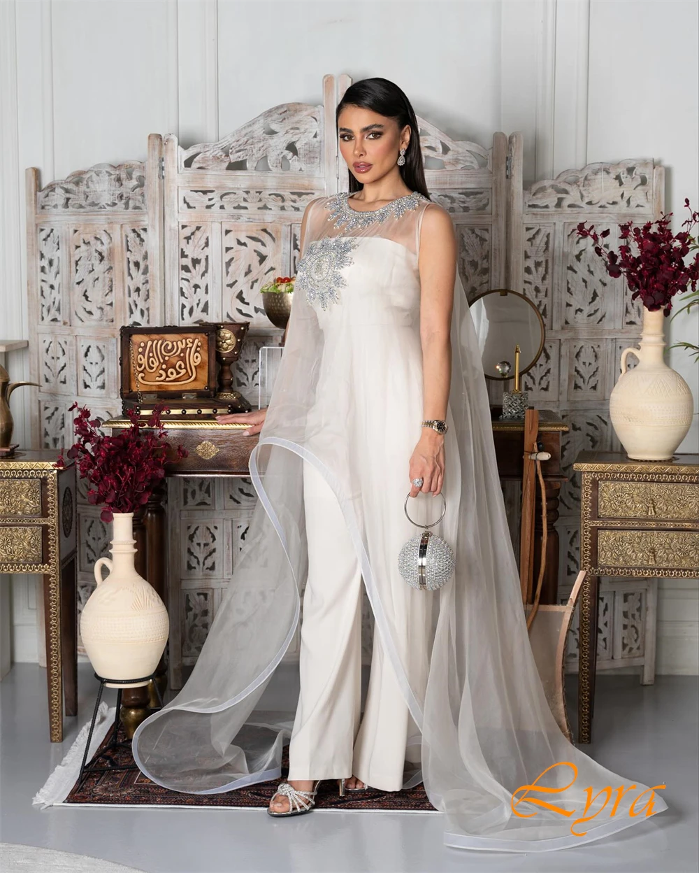 تخصيص س الرقبة الأورجانزا ألف خط مساء اللباس رائعة الديكور شال فساتين حفلة موسيقية عالية الجودة فساتين المناسبات الخاصة