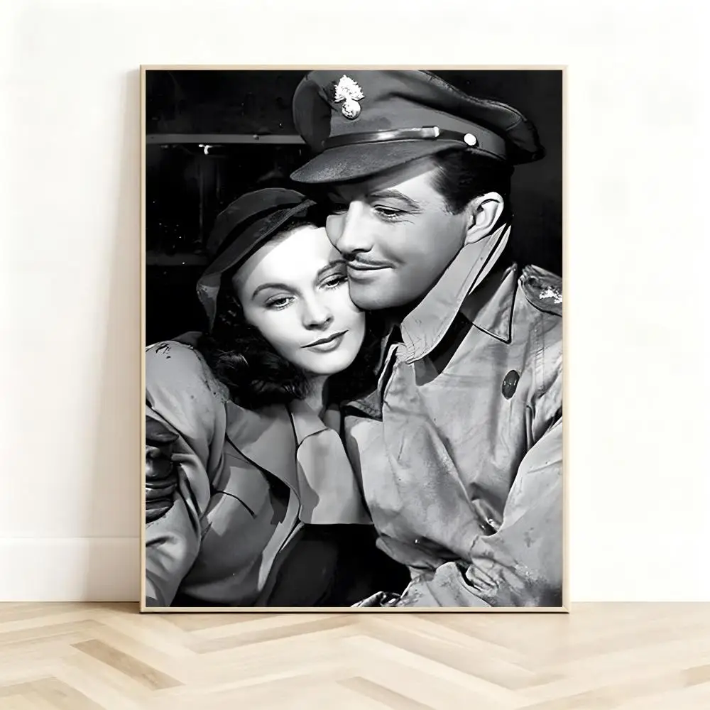 Romantic Movie W-Waterloo Bridge Poster Classic Self-Adhesive PP Wall Sticker for Living Room Bar Decor Gift