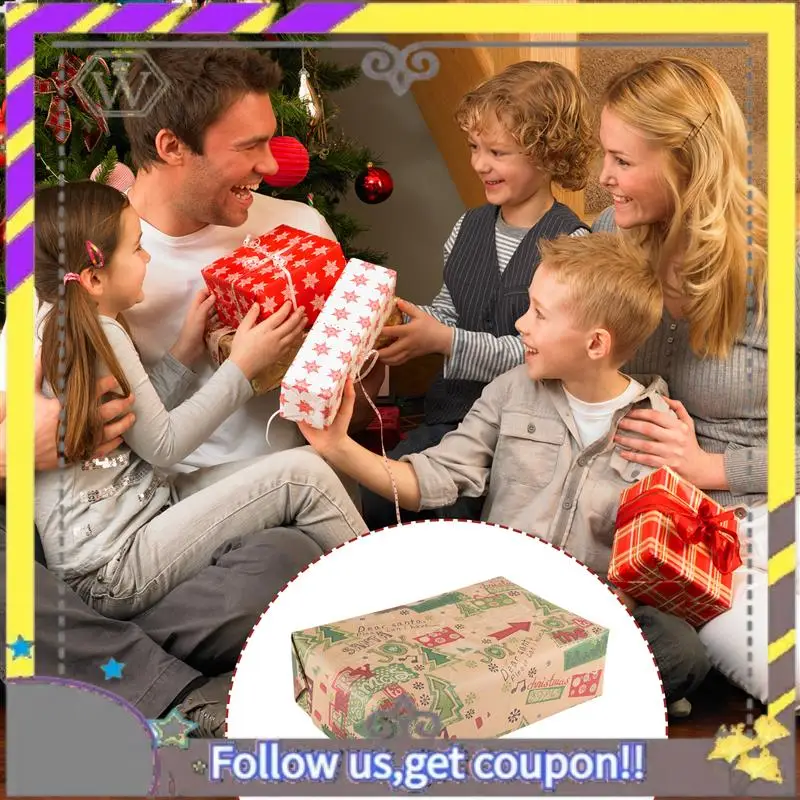 New 6 Pack Wrapping Paper Sheets,For Christmas Birthday Party Wrapping Paper Set Gift Wrap Papers
