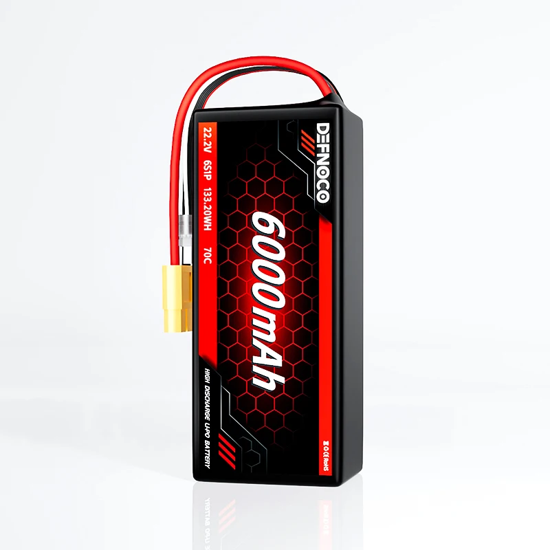 Lipo аккумулятор Defnoco 6000 мАч 6S 22,2 В 70C для FPV/UAV Drone