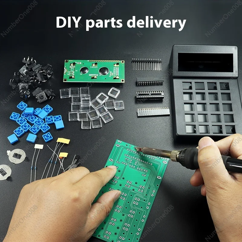 Calculator Production Kit Electronic DIY Parts 51 Microcontroller Welding Training Experiment LCD1062 Display