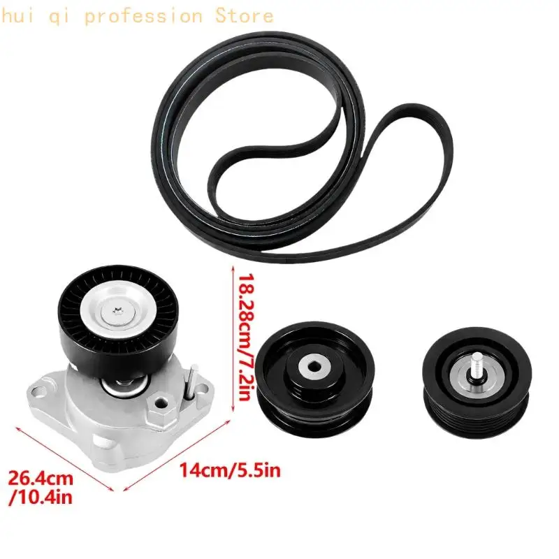 Spann- und Umlenkrollensatz mit geripptem Antriebsriemen 6PK2404 für ML350 C350 E350, der die Riemenspannung während des – Detail 6