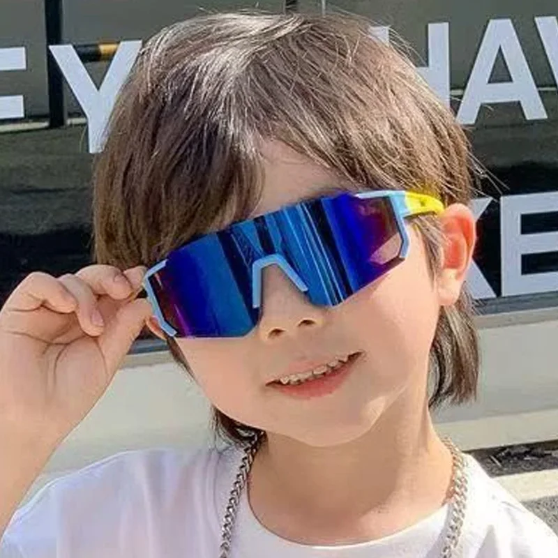 Lunettes de soleil colorées pour le cyclisme, pour garçons et filles, protection optique pour les sports de plein air, la randonnée, le ski, lunettes de protection pour enfants