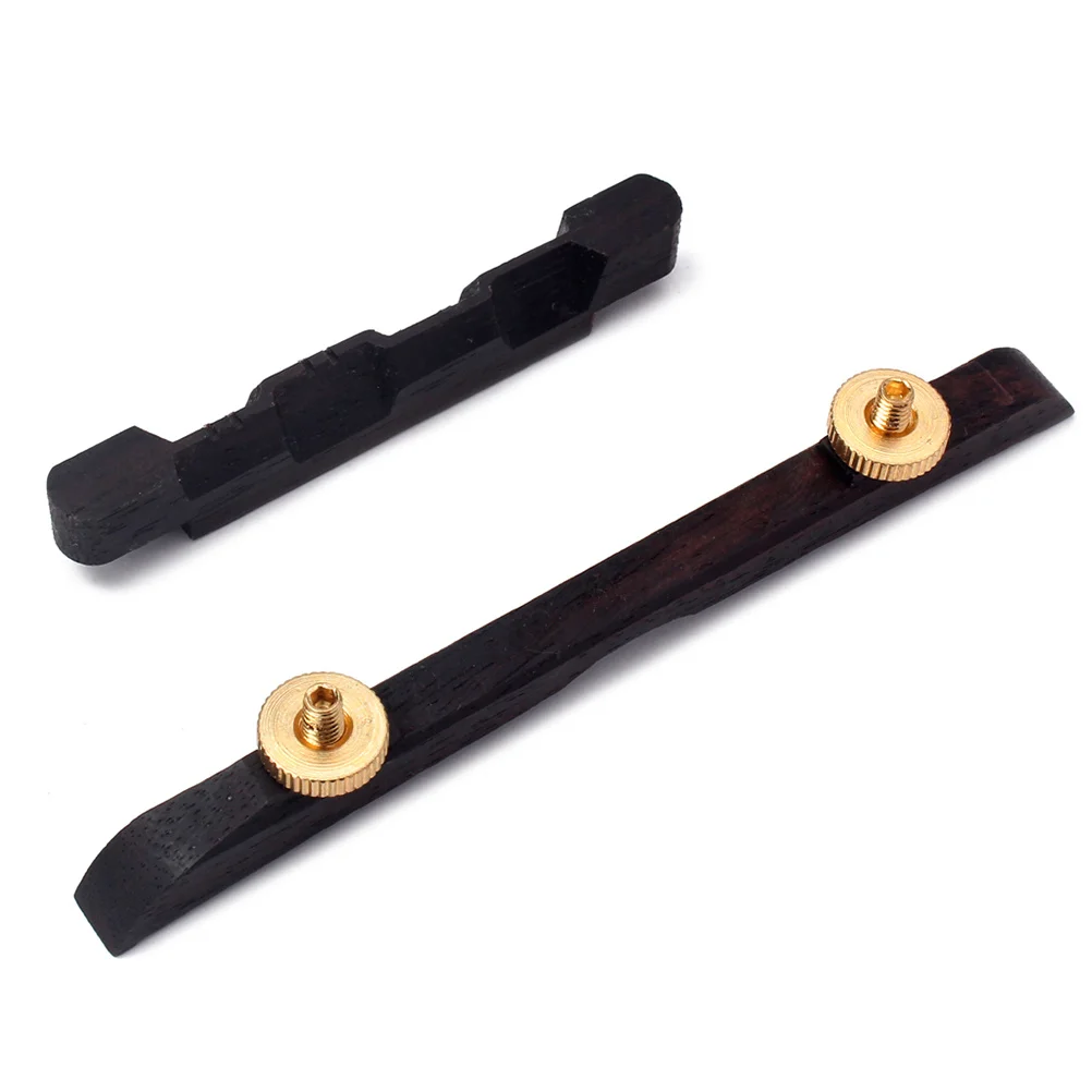 

Lightweight Height Adjustable Ebony Guitar Color Replacement for Mandolin Durable Easy Install Mandolin Bridge