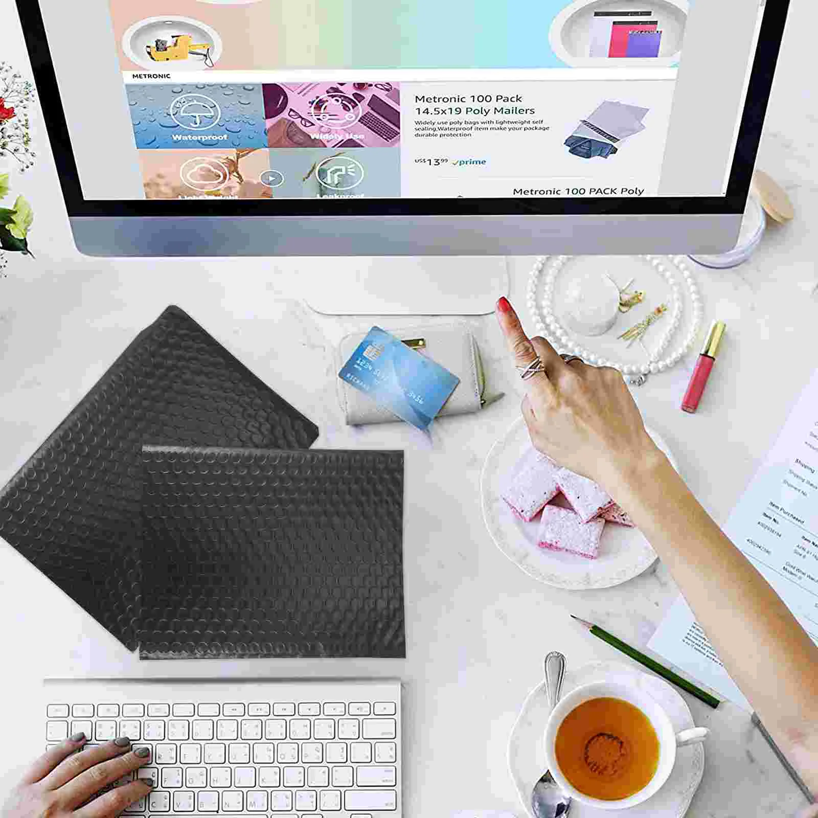 25 Pcs Packing Bag Courier Packaging Bubble Package Mailers For Pe Mailing Envelopes