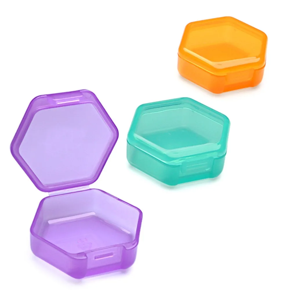 

Convenient To Carry Small Pill Boxes Container Plastic Mini Plastic Storage Box Pure Color Portable Small Size Storage Box