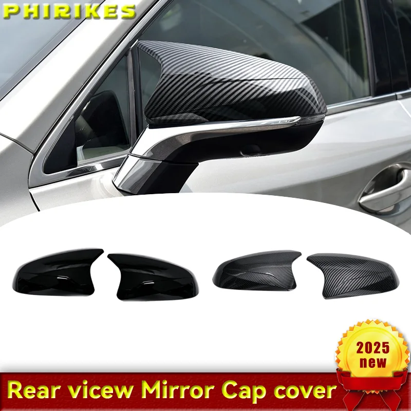 

Fits For Lexus NX RX NX200 RX300 450h 2016-2024 side mirror covers carbon fiber black decorative mirror caps Auto parts