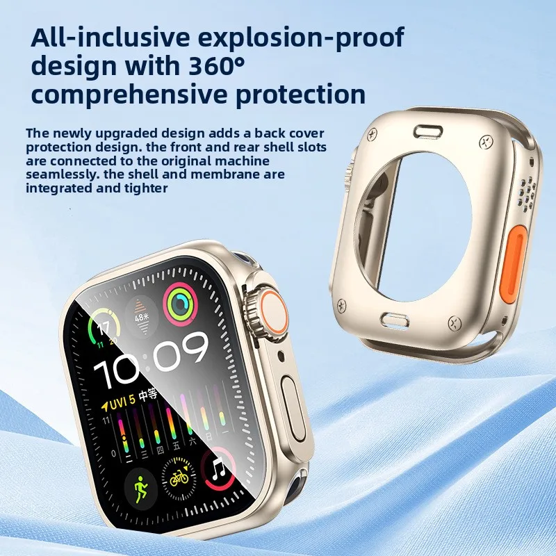 

360 Full Coverage Waterproof Case Built in Screen Protector for Apple iWatch S10 Change to Ultra 2 All In One Protective Cover