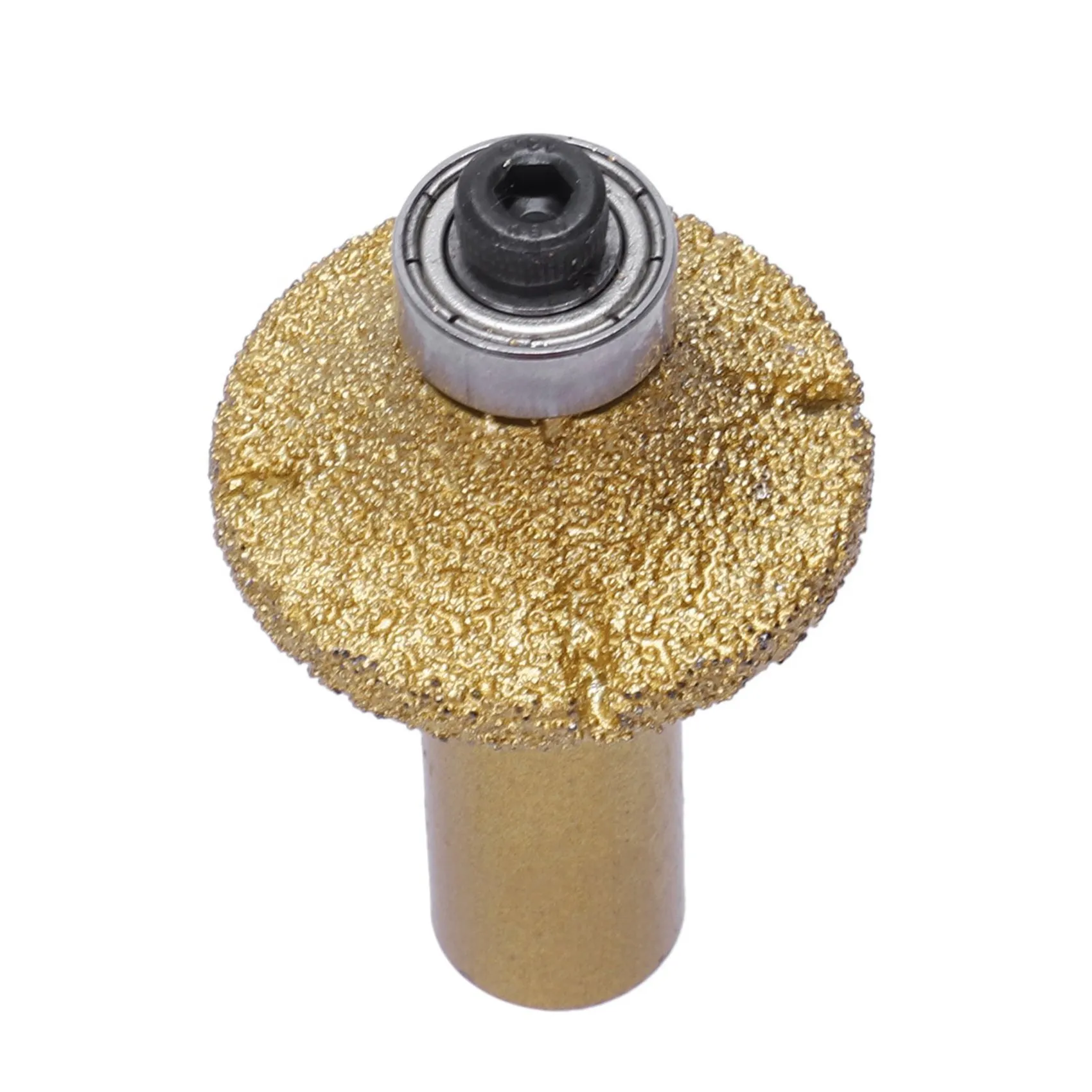 ABGG-3X Marble 31Mm Dia Bullnose Diamond Profile Wheel Router Bit Gold Tone