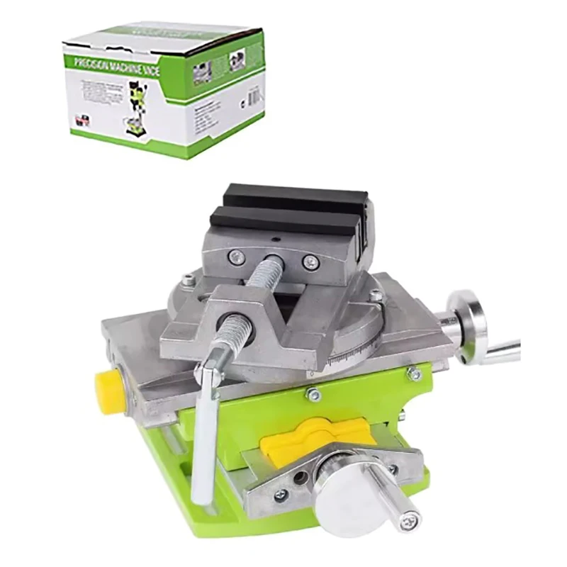 Сверхмощные фрезерные сверлильные тиски 2-в-1 с поворотным основанием; Прецизионные крестообразные тиски для верстака для машинного магазина.