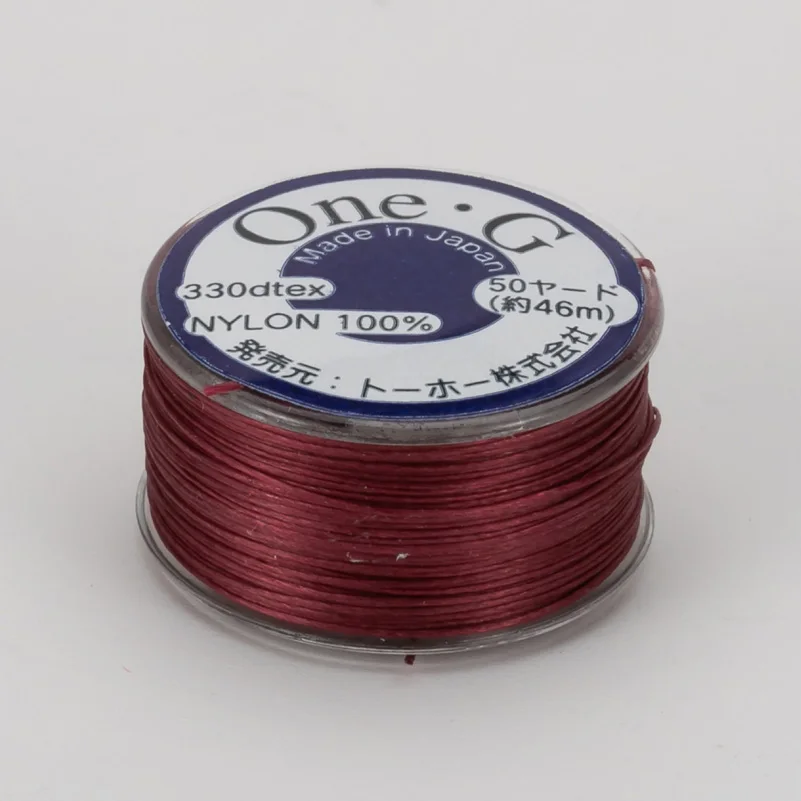 One-G Beading Thread 100% Original Made In Japan 330Dtex 46Meters/Roll  Nylon Thread For Needle Work