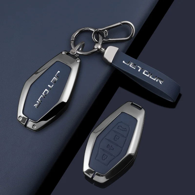 Zinc Alloy Car Remote Key Fob Case Cover Protect Shell Bag For Chery JETOUR X70 X70plus X70m X90plus X95proKeychain Accessories