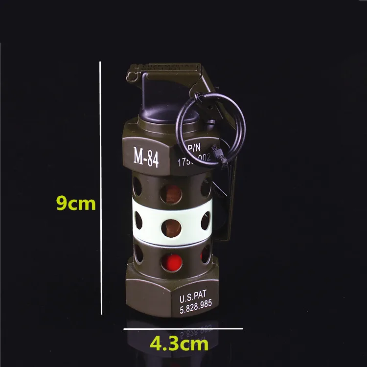 Large Metal Grenade Prop Model Windproof Lighter, Creative Simulation Military Shock Bomb Gift Lighter