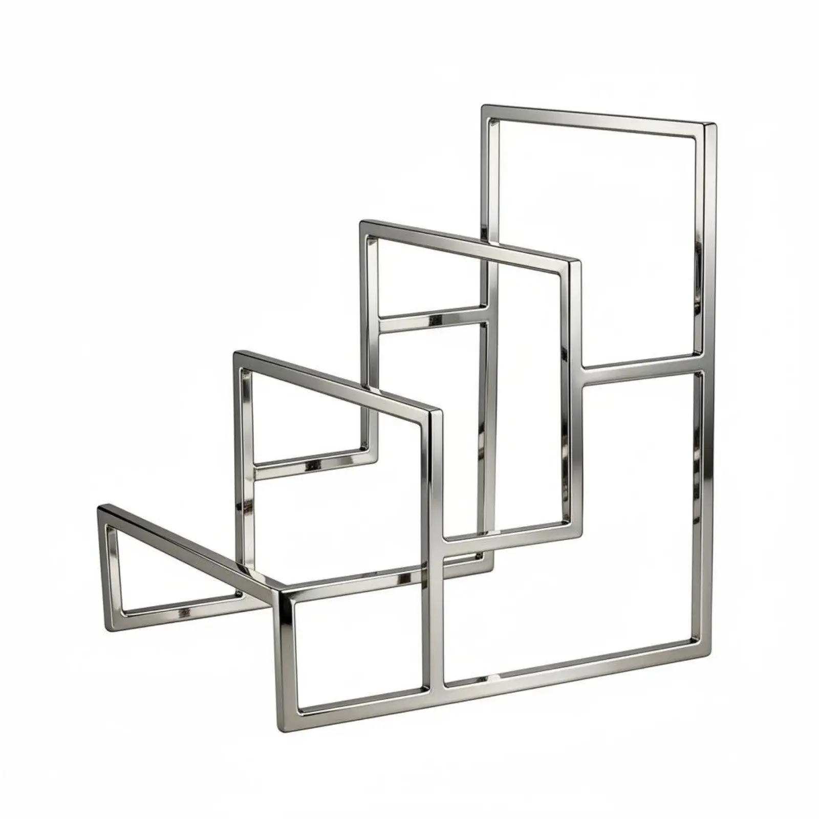 Stainless Steel Clutch Stand Multi-Tier Metal Wallet Display