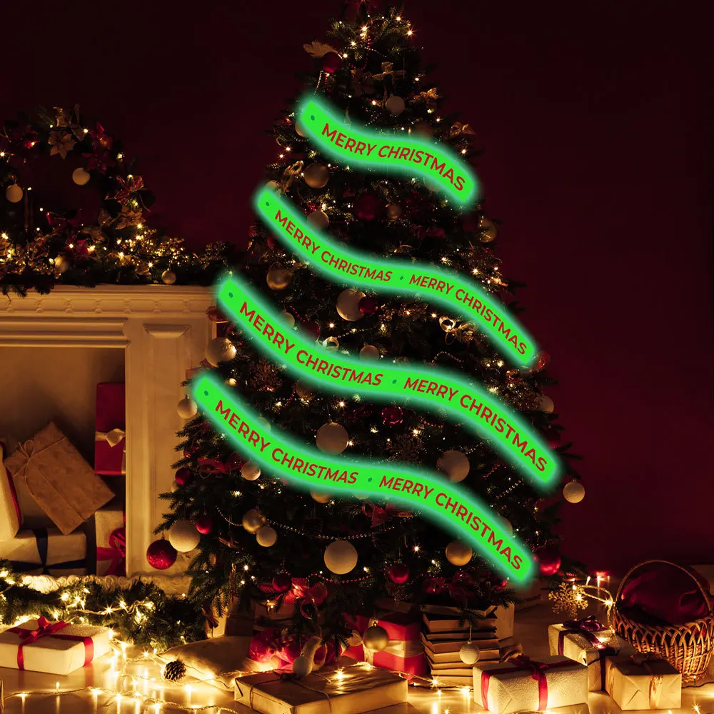 Decorative Barrier Tape Waterproof Glow-In-The-Dark Tape Pvc Safety Tape Fluorescent For Christmas Decoration Construction