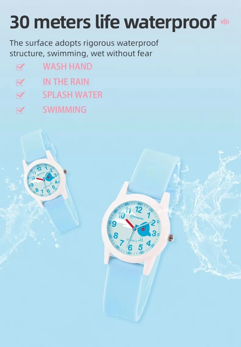 جديد بنين بنات ساعة 30 متر مقاوم للماء كوارتز ساعة أطفال أزرق وردي رقمي للأطفال ساعات رياضية ساعات منبه هدايا