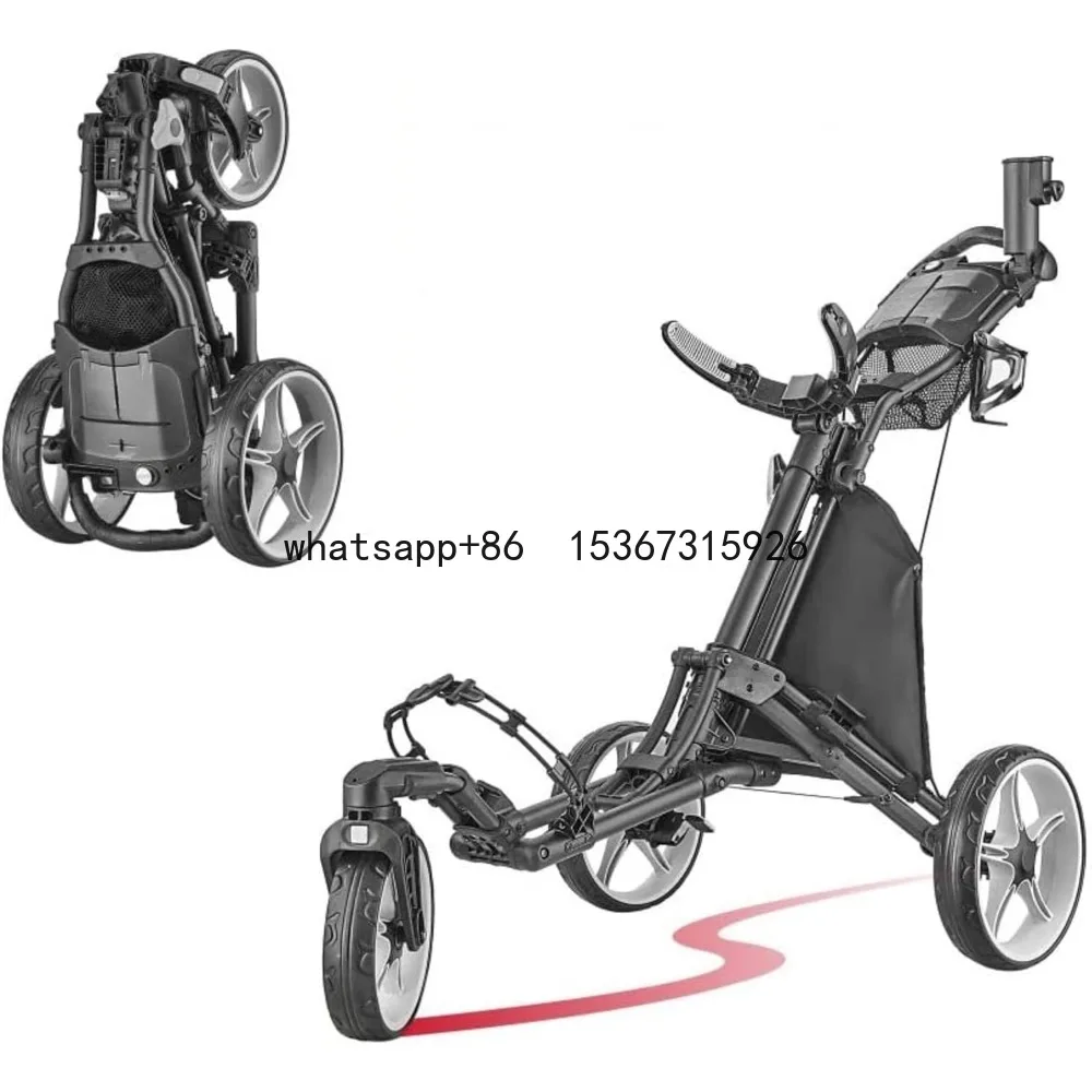 Golf Cart, Foldable Golf Push Cart, with The Built-in Cooler Included, Bag Cart Collapsible Golf Pull Cart