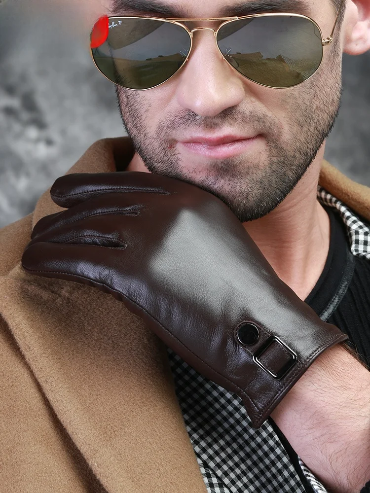 antarctic-people-men's-leather-gloves-winter-warm-thickened-fleece-cycling-driving-motorcycle-windproof-coldproof-sheepskin-g