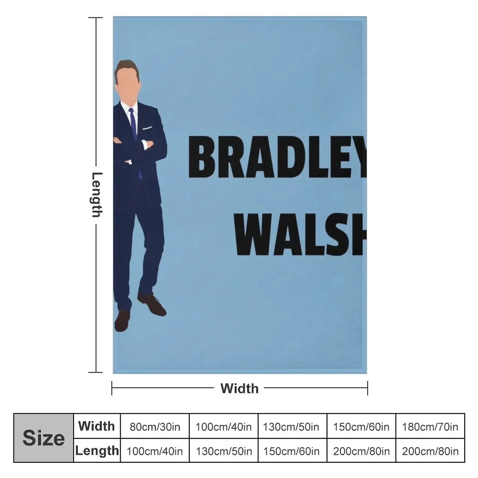 Bradley Walsh - original Bradley Walsh fan art Throw Blanket Flannel christmas decoration Blankets