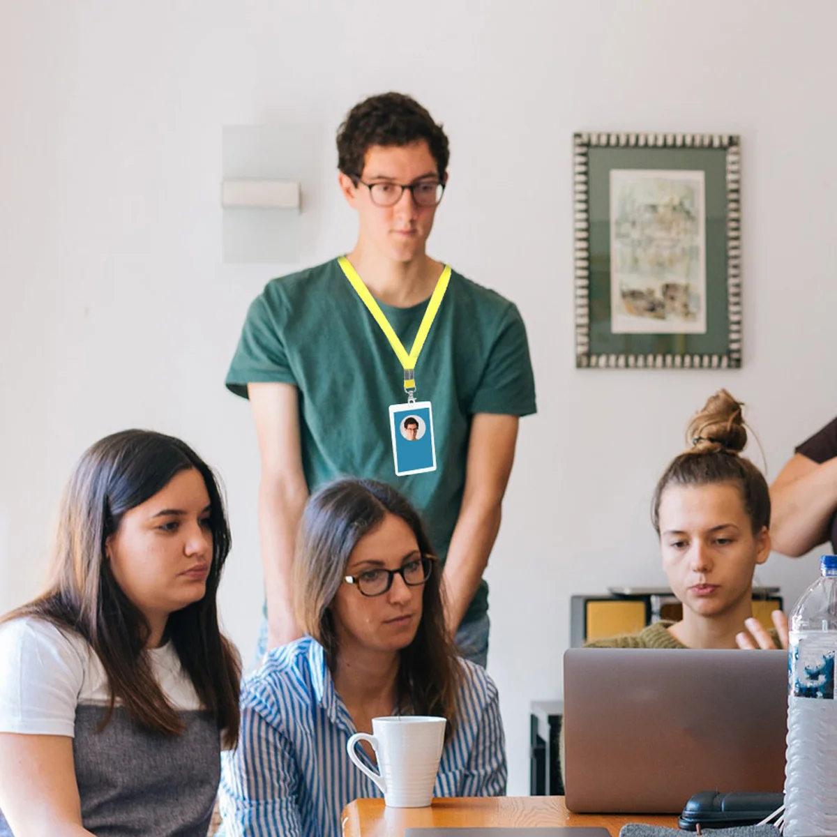 

12Set Employee Badge Holder Waterproof with Neck Strap Id Card Protector for School Office Conference Event Id Holder