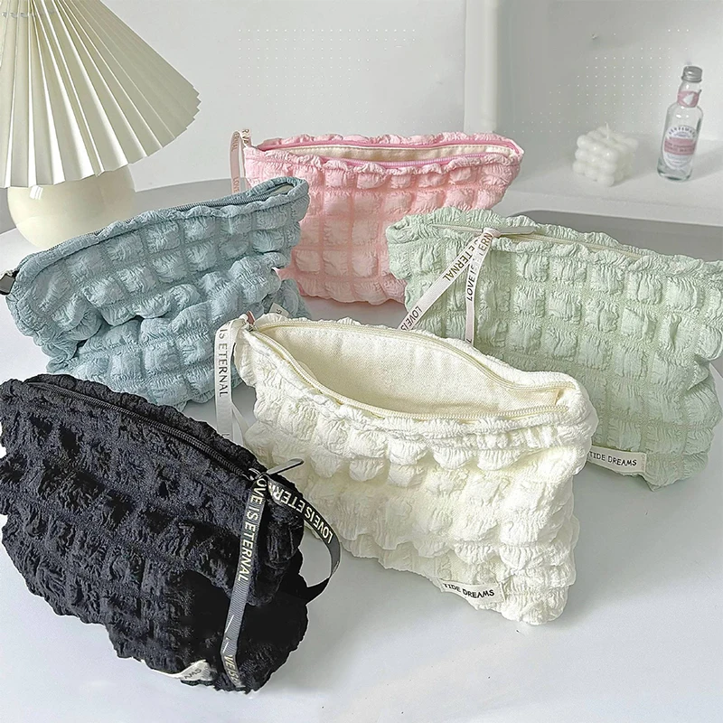 

Яркие цвета с пузырьковым дизайном, большая вместительная косметичка для женщин, мультяшная серия, косметичка, дорожные сумки для хранения