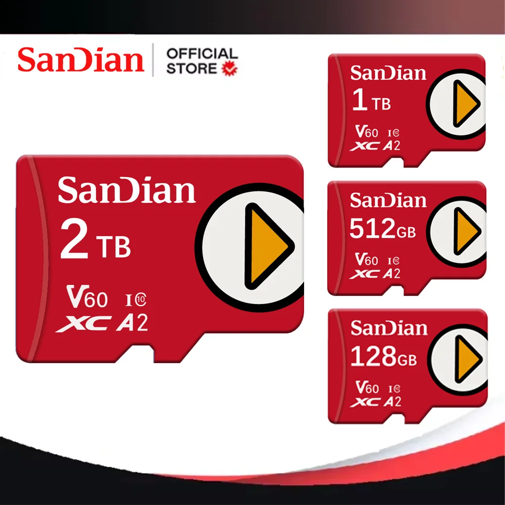 Original SD Memory Card 2TB Memory Cards 512GB 1TB Large Capacity Flash Card High Speed Mini TF Card Class10 For PC/Phone/Camera