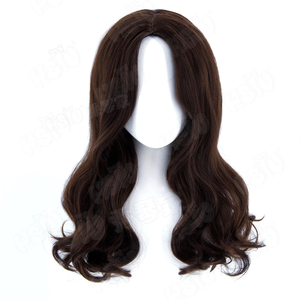 ماكس شعر مستعار تأثيري 50 سنتيمتر البني الذهب الشعر الطويل شعر مستعار اصطناعي + غطاء شعر مستعار حفلة الهالوين شعر مستعار كارولين شعر مستعار تأثيري