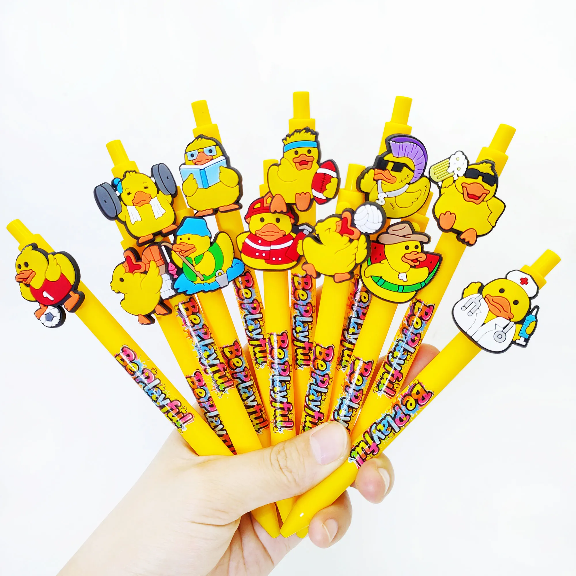 

6 шт./12 шт. шариковая ручка в форме утки, профессиональная одежда, шариковая ручка для студентов, подарочная ручка для письма.