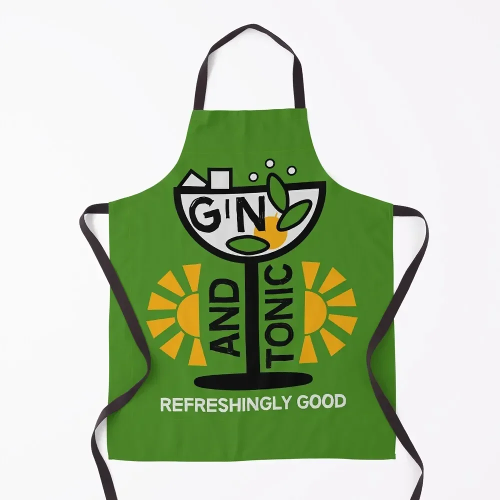 

Vintage Gin Drink Art Retro Drink Art Bar Art Home Decor Gin And Tonic Summertime Apron Home Cleaning with personal logo Apron