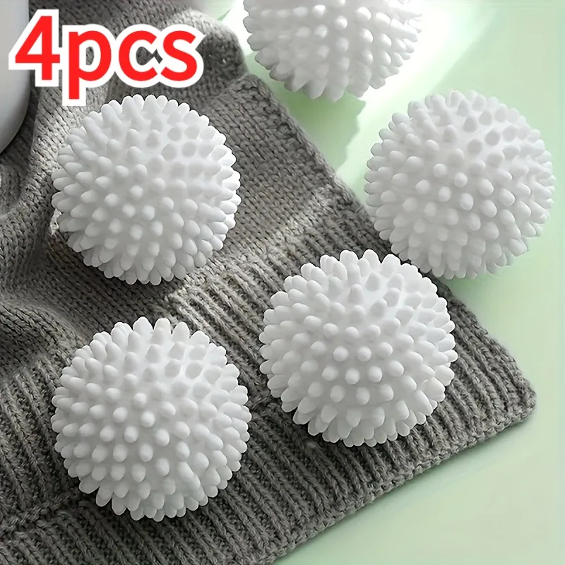 4-Piece Reusable Laundry Ball Set – Removes Hair, Softens Clothes, Prevents Tangling, Reduces Wrinkles, No Electricity Required