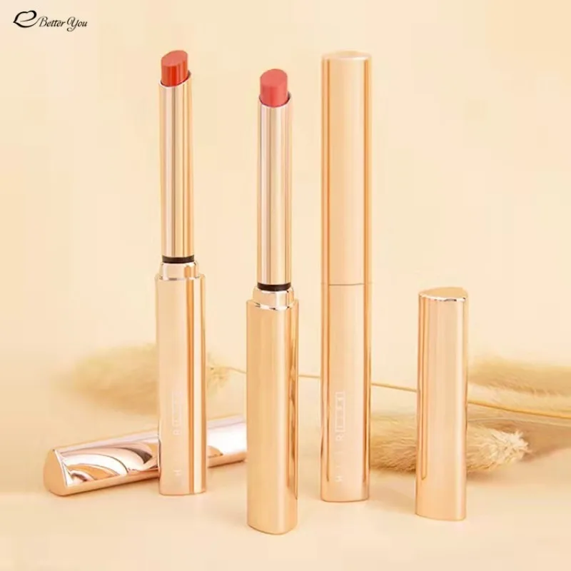 Small Gold Bars Lipstick Matte Long Lasting Moisturing Sexy Red Lip Stick Non Fading Waterproof Lipsticks Makeup For Women Gift