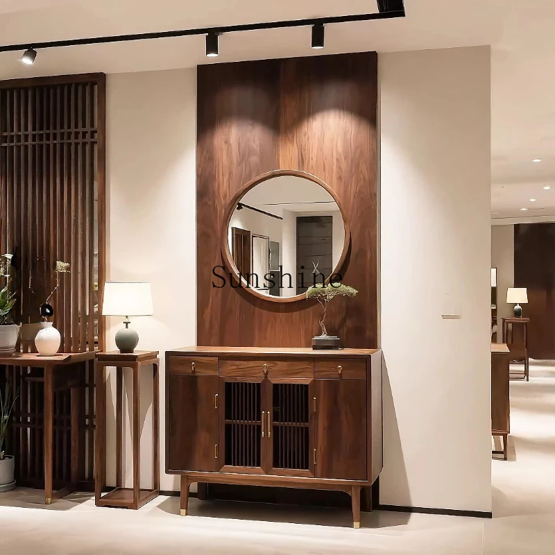 

Modern simple new Chinese entrance table, strip case storage platform, incense case Buddhist platform