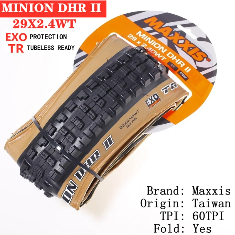 Maxxis Minion DHR (M327ru) 26/27,5/29 cali, składana opona zjazdowa do roweru górskiego, bardziej odporna na zużycie i mocniejsza narożnik