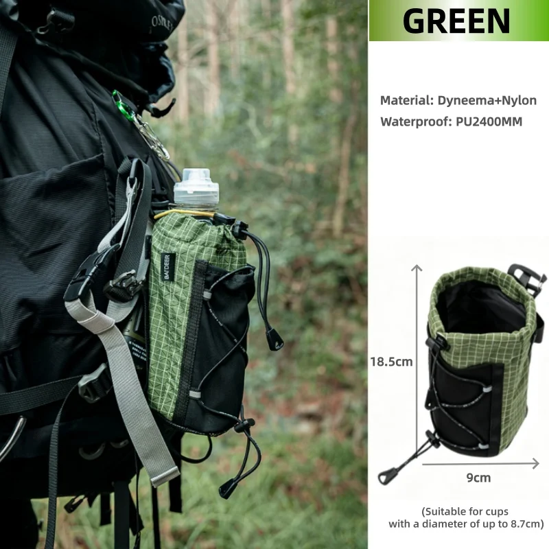 HDIRXG Wandel- en kampeerrugzak Telefoon externe riem opbergtas Waterdichte outdoor upgrade uitbreidingszak Waterfleszak