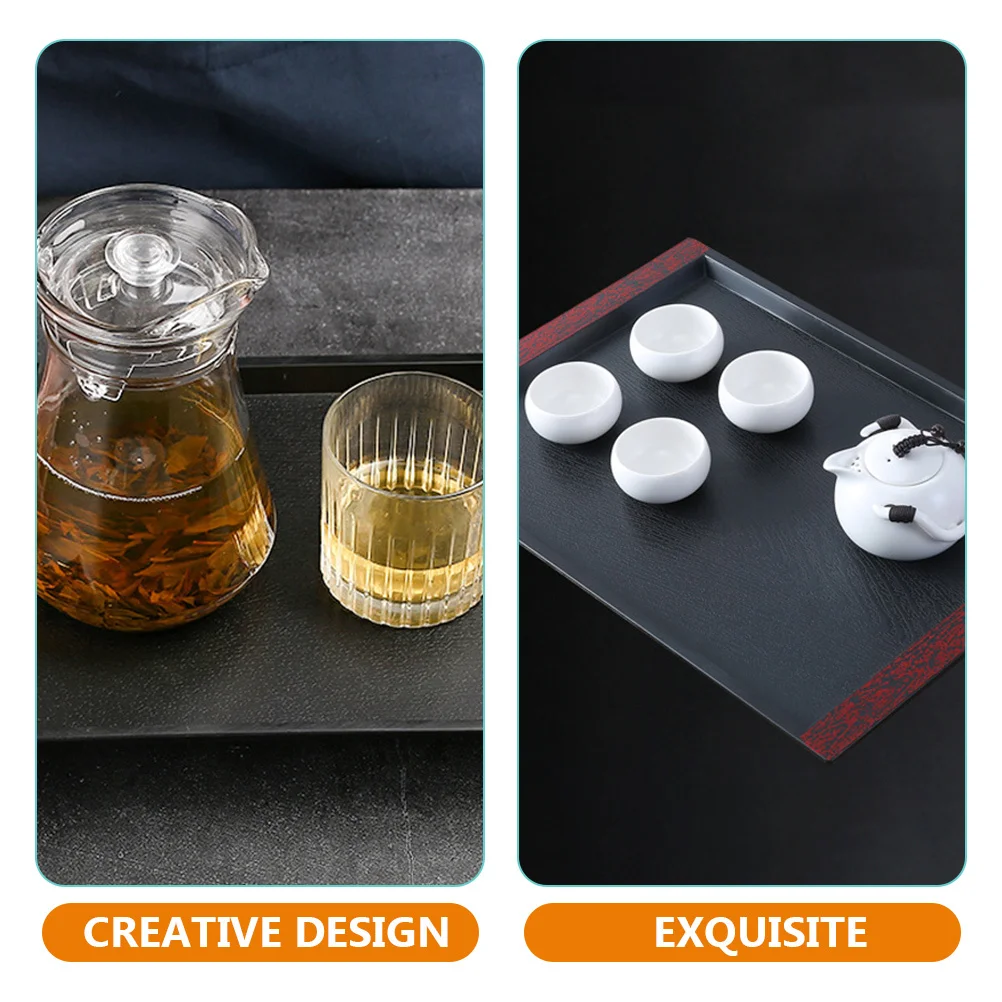 

1pc Japanese Style Non-Slip Tea Stackable Multi-Function Serving Tray For Kitchen Bathroom Vanity Coffee Dessert Fruit