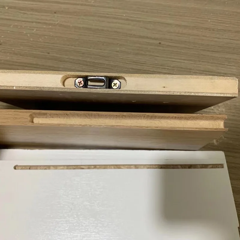 Invisible connector slotting device two-in-one woodworking drilling aid adjustable decoration woodworking tools