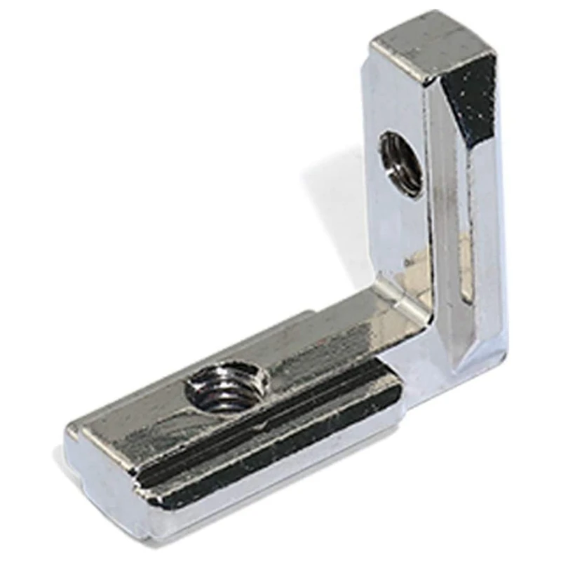 Joint de connecteur d'angle intérieur en forme de L, fente en T, profilé d'extrusion d'aluminium, fente de la série 100, 6mm, 2020 pièces