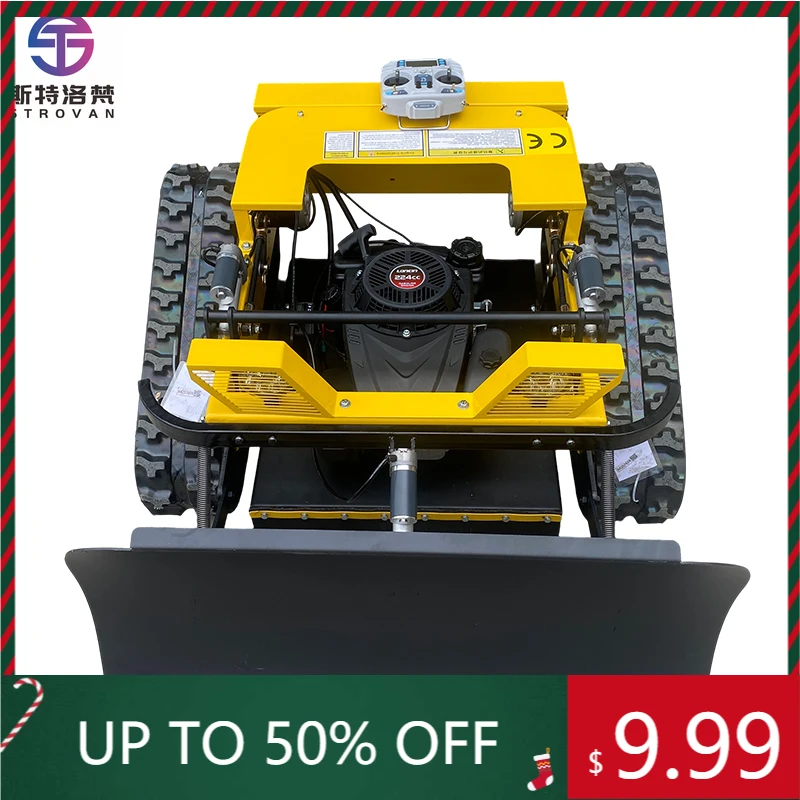 STLF متعددة الوظائف تدفع الثلوج مجرفة جزازة العشب آلة تسلق مجنزرة صغيرة يمكن التحكم فيها عن بعد