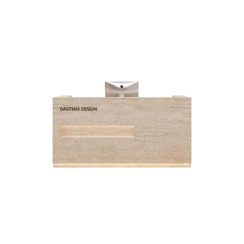 High-End Solid Surface Commercial Reception Desk Checkout Industrial Custom Modern Bar Reception Hospital Office Building