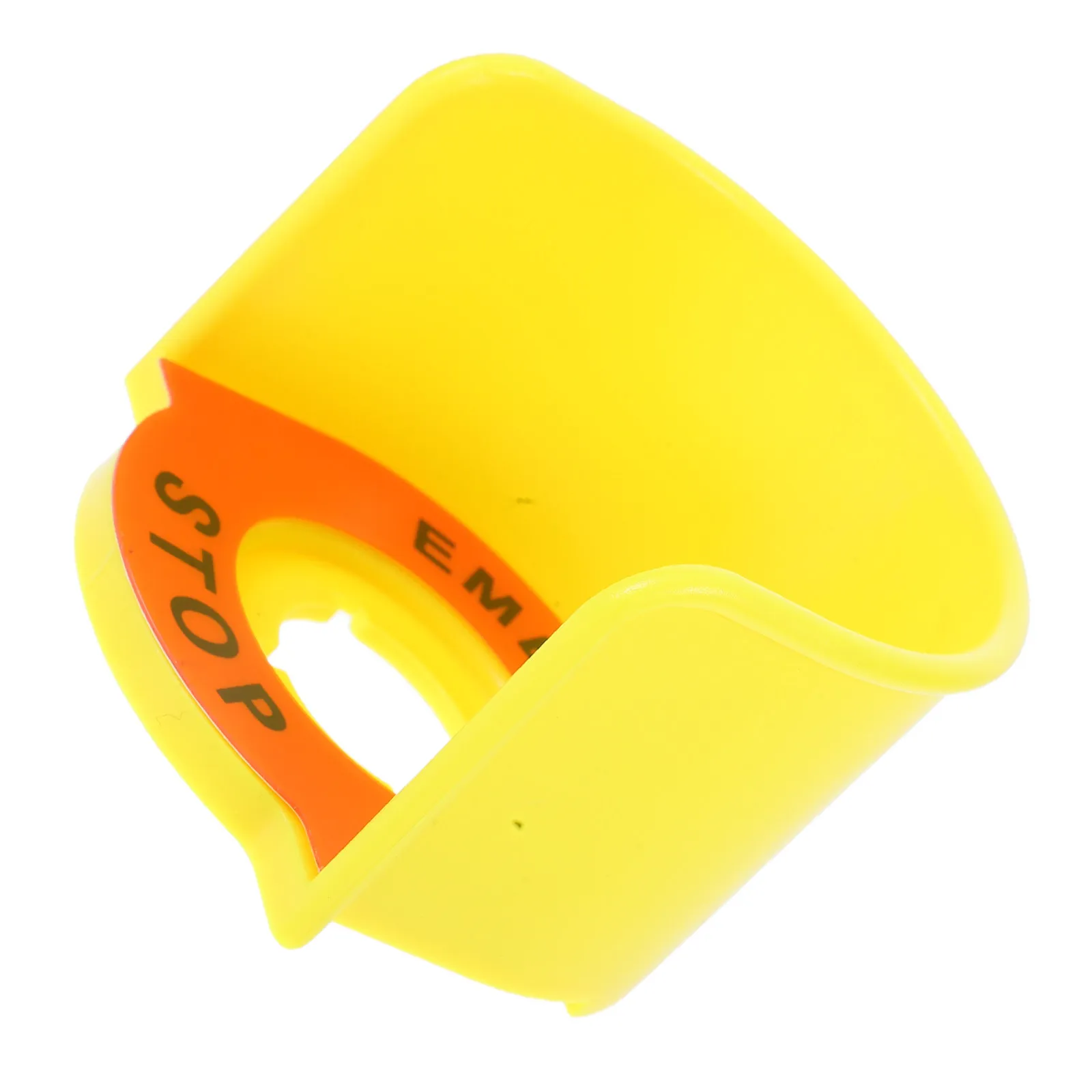 Emergency Stop Button Protective Cover Yellow Safety Cover Warning Sign Industrial Push Button Switch Protector for Equipment