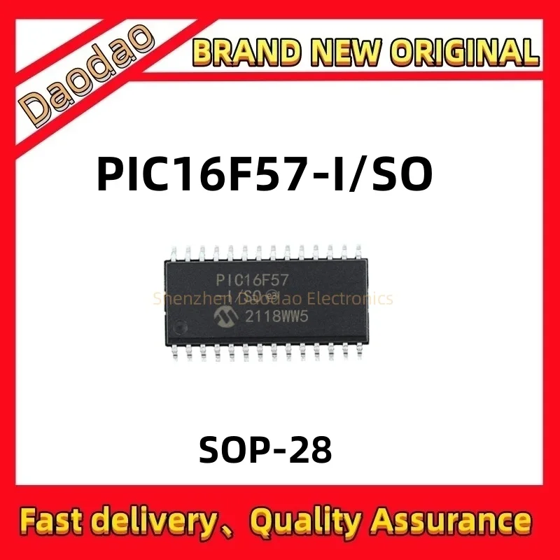 

10Pcs PIC16F57-I/SO PIC16F57 SOP28 20MHz microcontroller new original