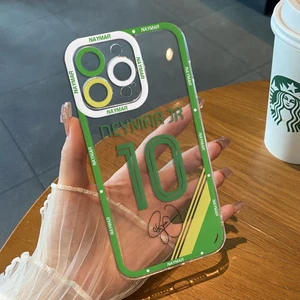 Transparente Telefonabdeckung mit iPhone-Nummer, transparente Abdeckung für Modelle 16, 15, 14, 13, 12, 11, Min, Pro, Max, X, XS, Max, 7, 8 Plus, SE20, Spustar, M-Mes-CR77 10 Hauptverkäufe iPhone X Messi Cover - №10