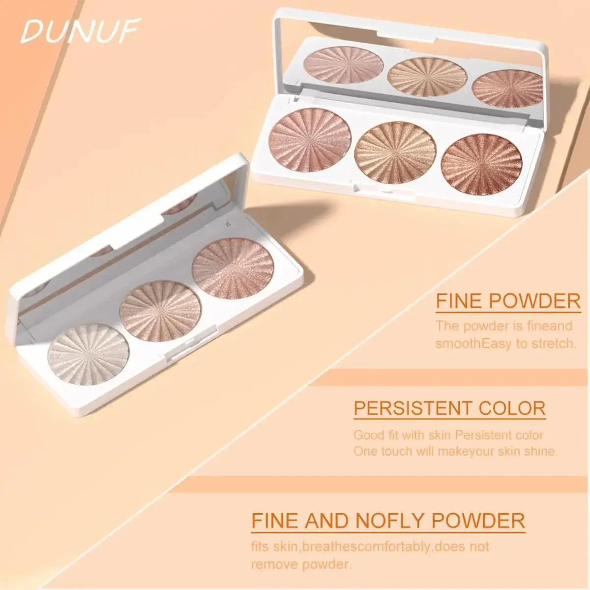 لوحة هايلايتر خبز مقاومة للماء عالية المصطبغة أحمر الخدود كونتور ظلال العيون 4in1 مكياج الوجه مستحضرات تجميل تدوم طويلاً #2