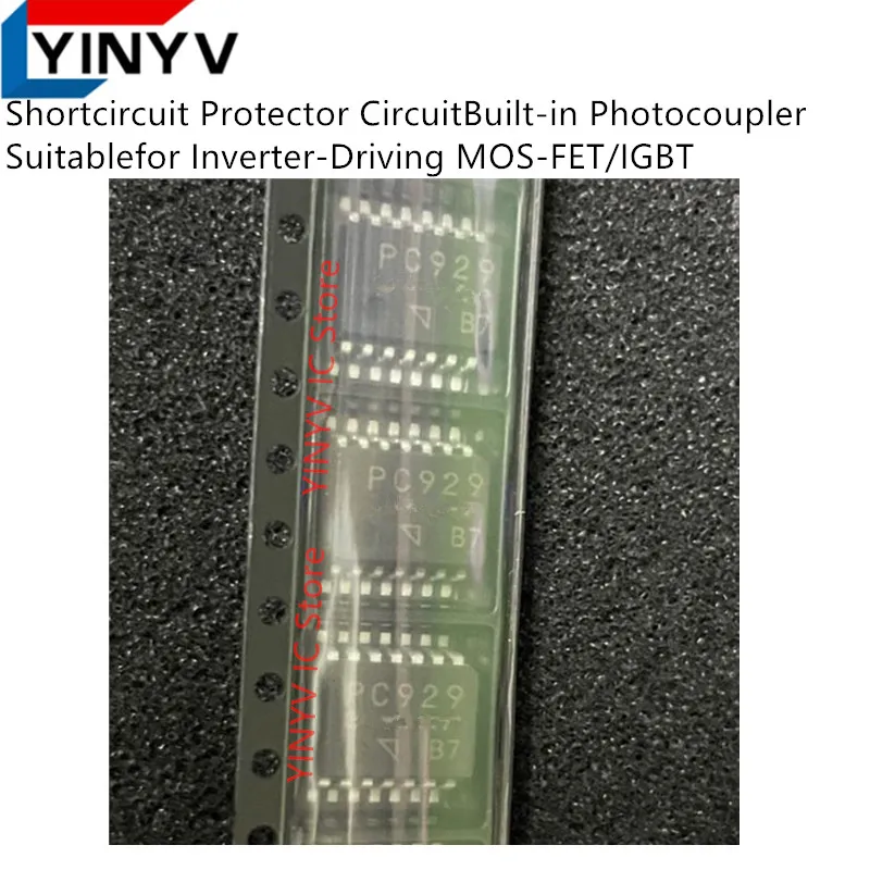 

5PCS PC929 PC929J00000F SOP14 Shortcircuit Protector CircuitBuilt-in Photocoupler Suitablefor Inverter-Driving MOS-FET/IGBT New