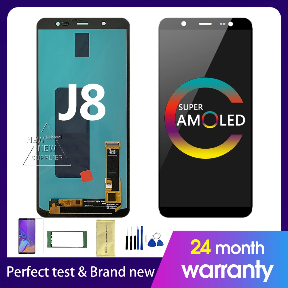 100% Warranty Super AMOLED LCD with Touch Screen Digitizer for Samsung  J8 J810 Display Assembly for Galaxy 810G J810F J810Y 6